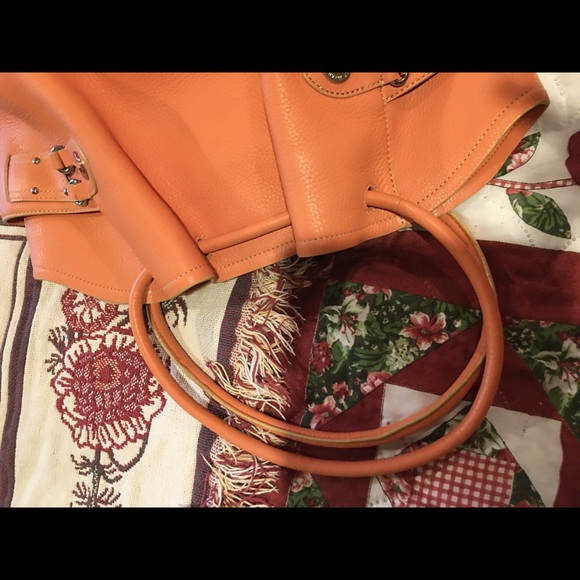 SOLD Cole Han Leather Peach Handbag - Picture 6 of 6